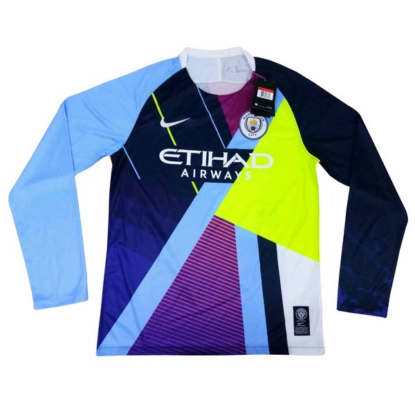 Trikot Manchester City Edición Conmemorativa ML 2018-19 Blau